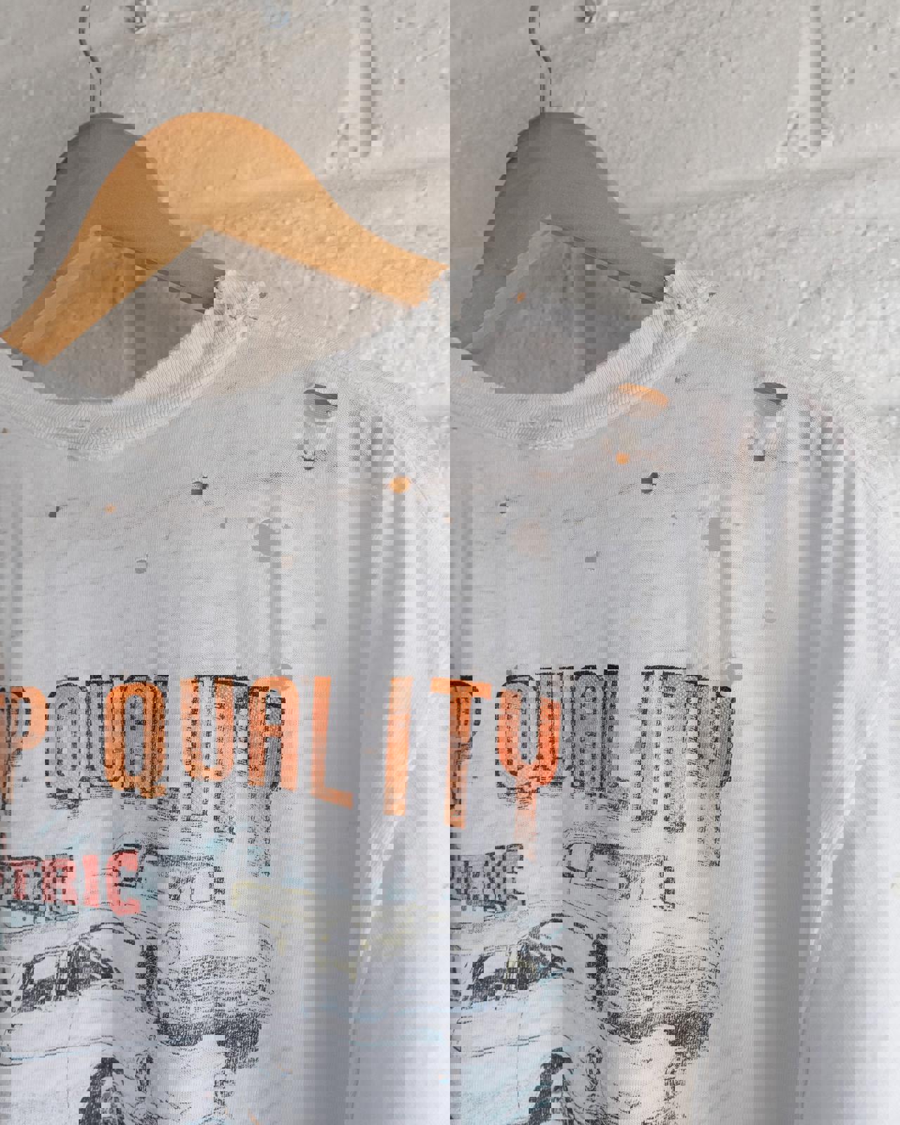 Vintage 90s Top Quality Electric Wiring T Shirt Retro Classic Cars Graphic Distressed Men's Size XL
