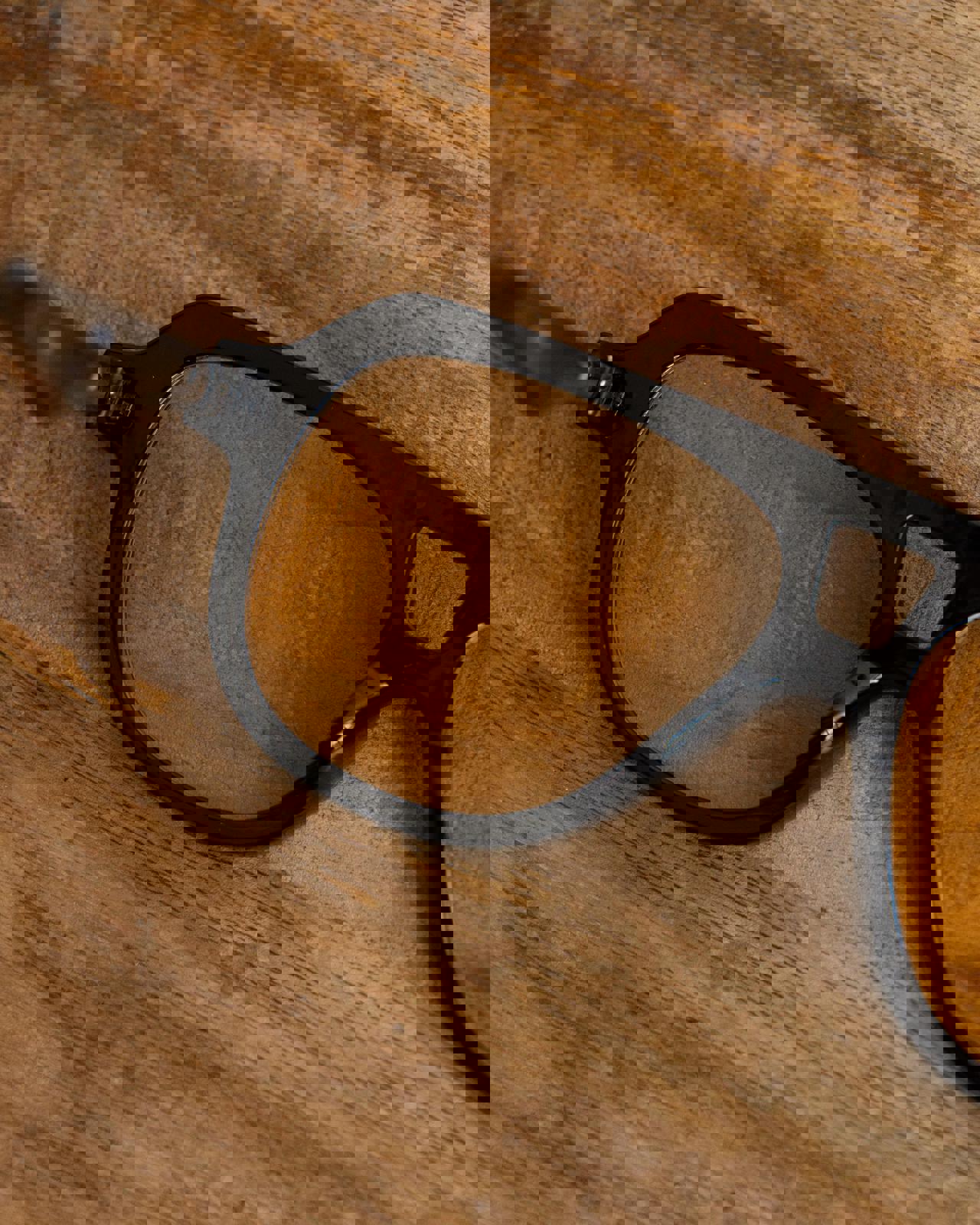 Retro 80s Style Aviator Sunglasses Black Orange Tint Punk