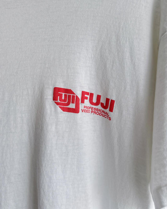 Vintage 90s Fuji Film T Shirt Single Stitch Distressed Threadbare Men's XL