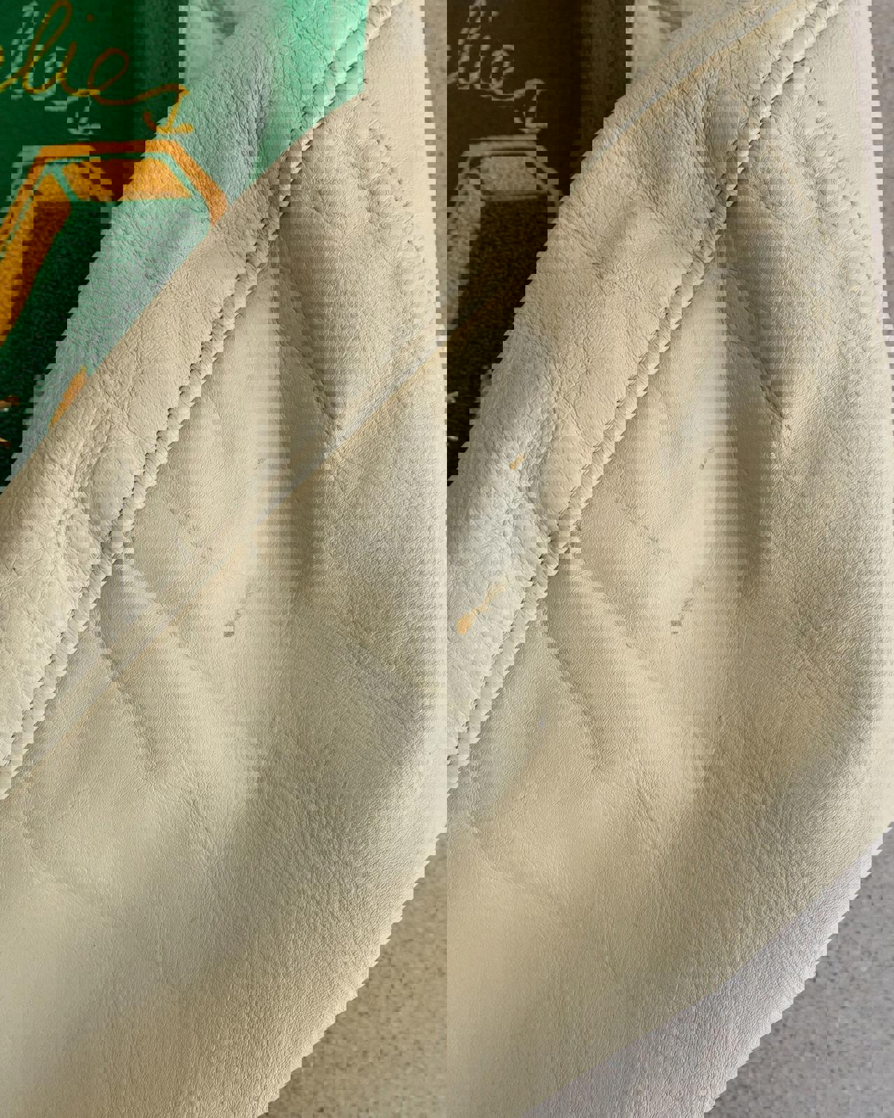 Vintage 60s Green Wool Varsity Jacket M Letter Chenille Patch 1965 Southern League Football Co-Champions Men's Size 44 - M/L