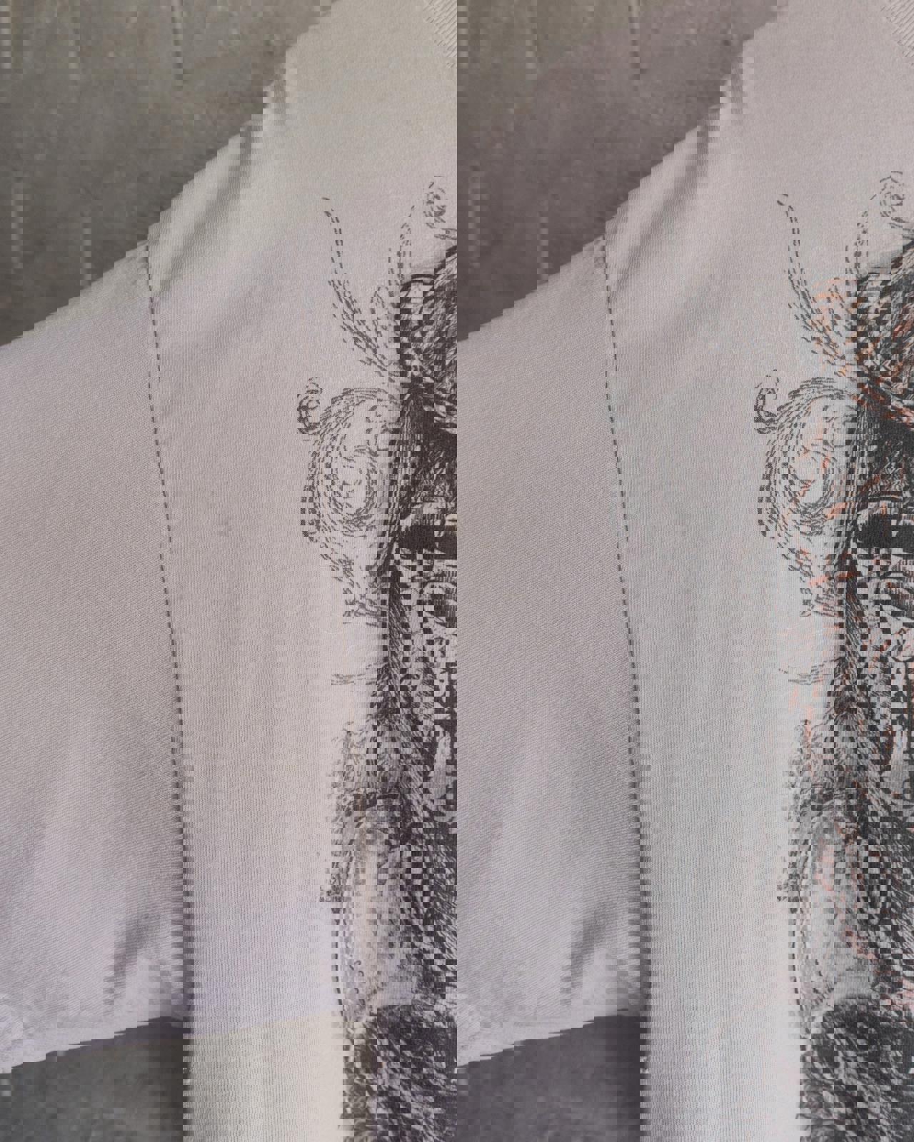 Vintage Miami Ink T Shirt Y2K Tattoo Skull Wings Men's Size XL