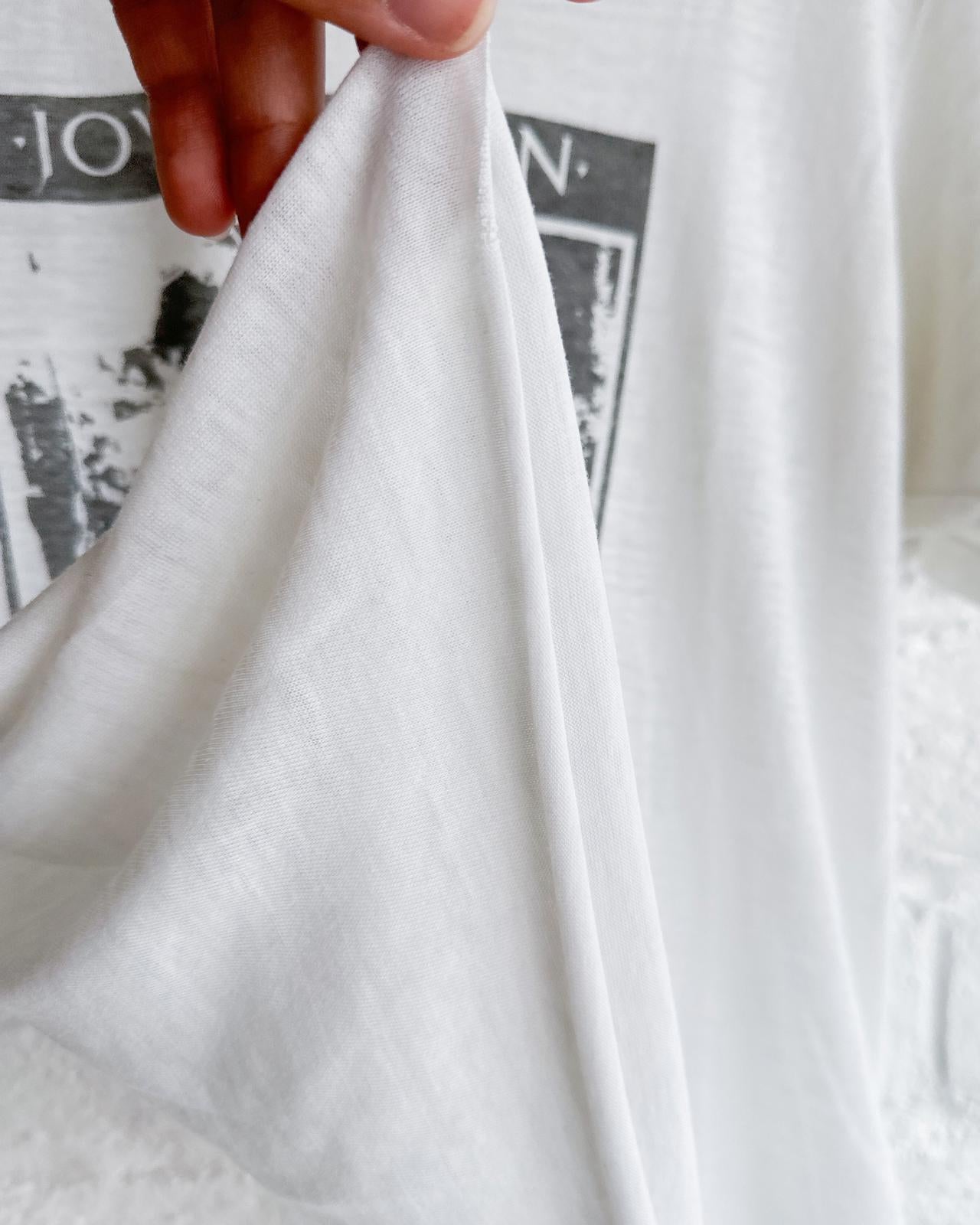 Vintage 80s Joy Division Here Are The Young Men T Shirt Paperthin Single Stitch Cropped Men's L