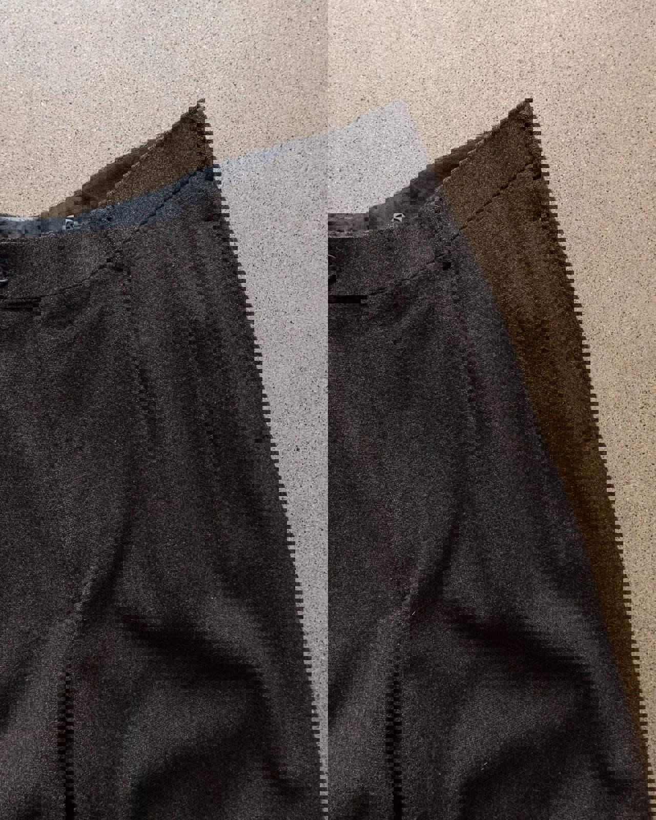 Vintage Brown Pleated Cuffed Wool Trouser Pants Straight Leg 100% Pure Wool Men's 37x29