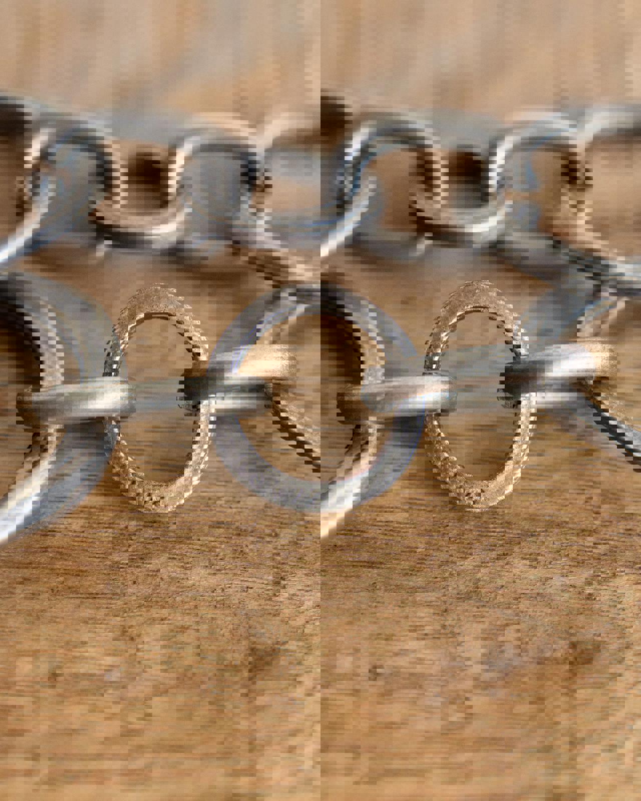 Vintage Silver Plated Brutalist Ring Necklace