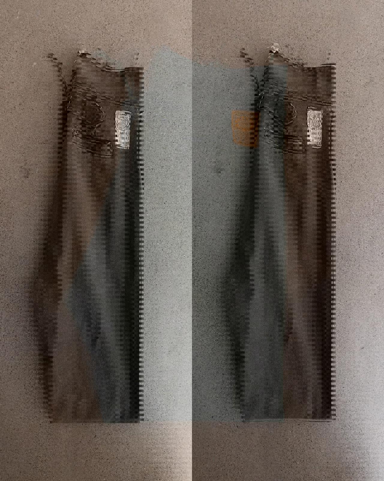 Vintage Wah Maker Frontier Western Pants Buckle Back Released Hem Men's Size 36x30 Olive Green