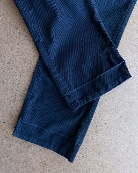 Vintage 70s Sears Perma-Prest Corduroy Pants Navy Blue Men's Size 31x28