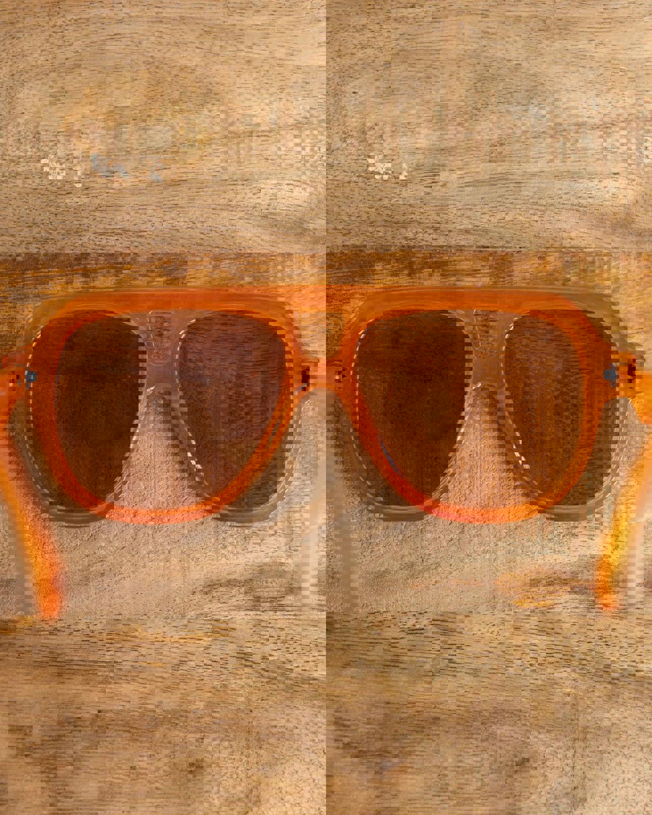 Retro 80s Style Aviator Sunglasses Orange Punk