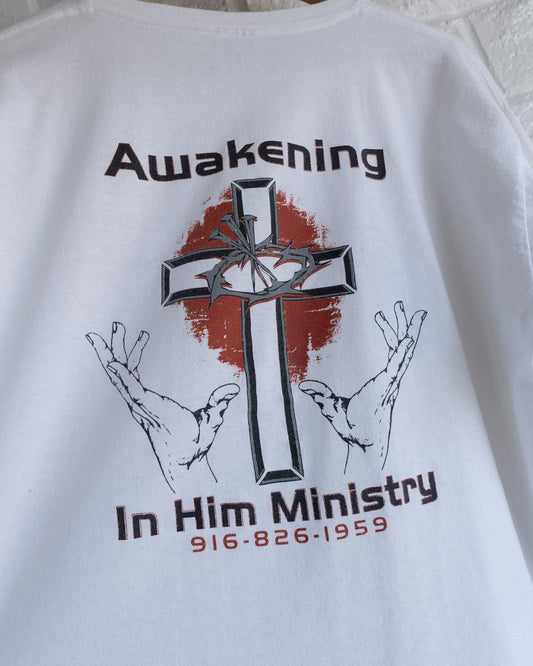 Vintage Awakening In Him Ministry Crown Of Thorns Long Sleeve T Shirt Men's Size L