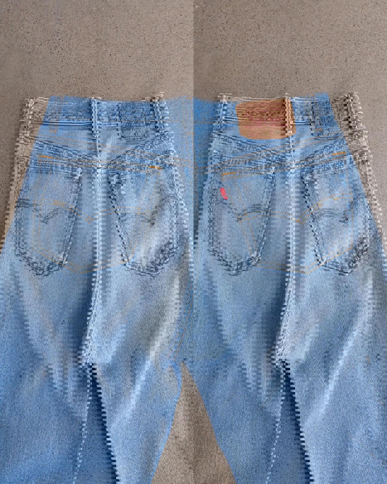 Vintage 90s Levi’s 501xx Jeans Button Fly Paint Distressed Men's Size 31x30 Made In USA
