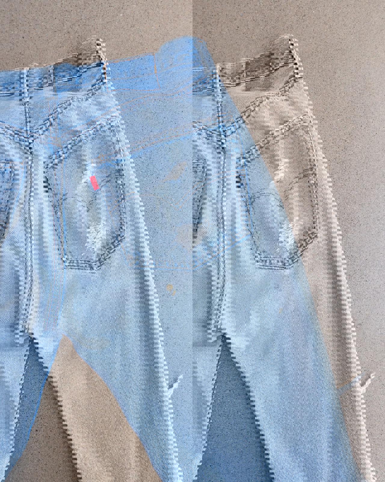 Vintage 70s 80s Levi's 501 Jeans Redline Selvedge Denim Men's Size 33x31 Kurt Cobain Distressed Light Wash