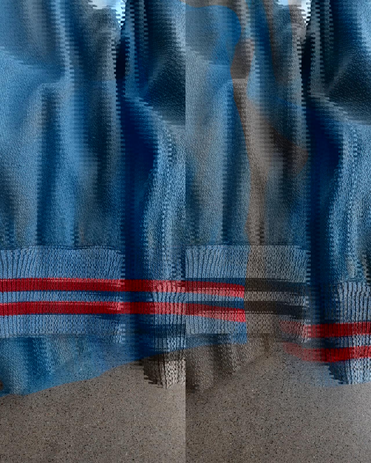 Vintage 70s 80s Blue Wool Varsity Jacket P Letter Chenille Patch Men's L Made In USA