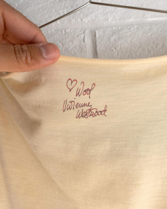 Vintage 90s Vivienne Westwood Shepherd Watching Shepherdess Wool T Shirt Size L/XL