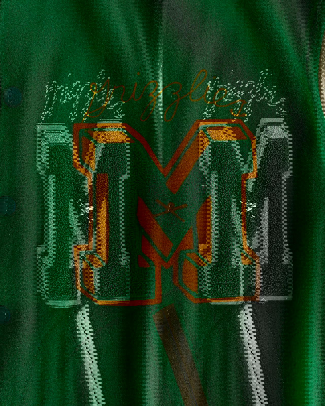 Vintage 60s Green Wool Varsity Jacket M Letter Chenille Patch 1965 Southern League Football Co-Champions Men's Size 44 - M/L