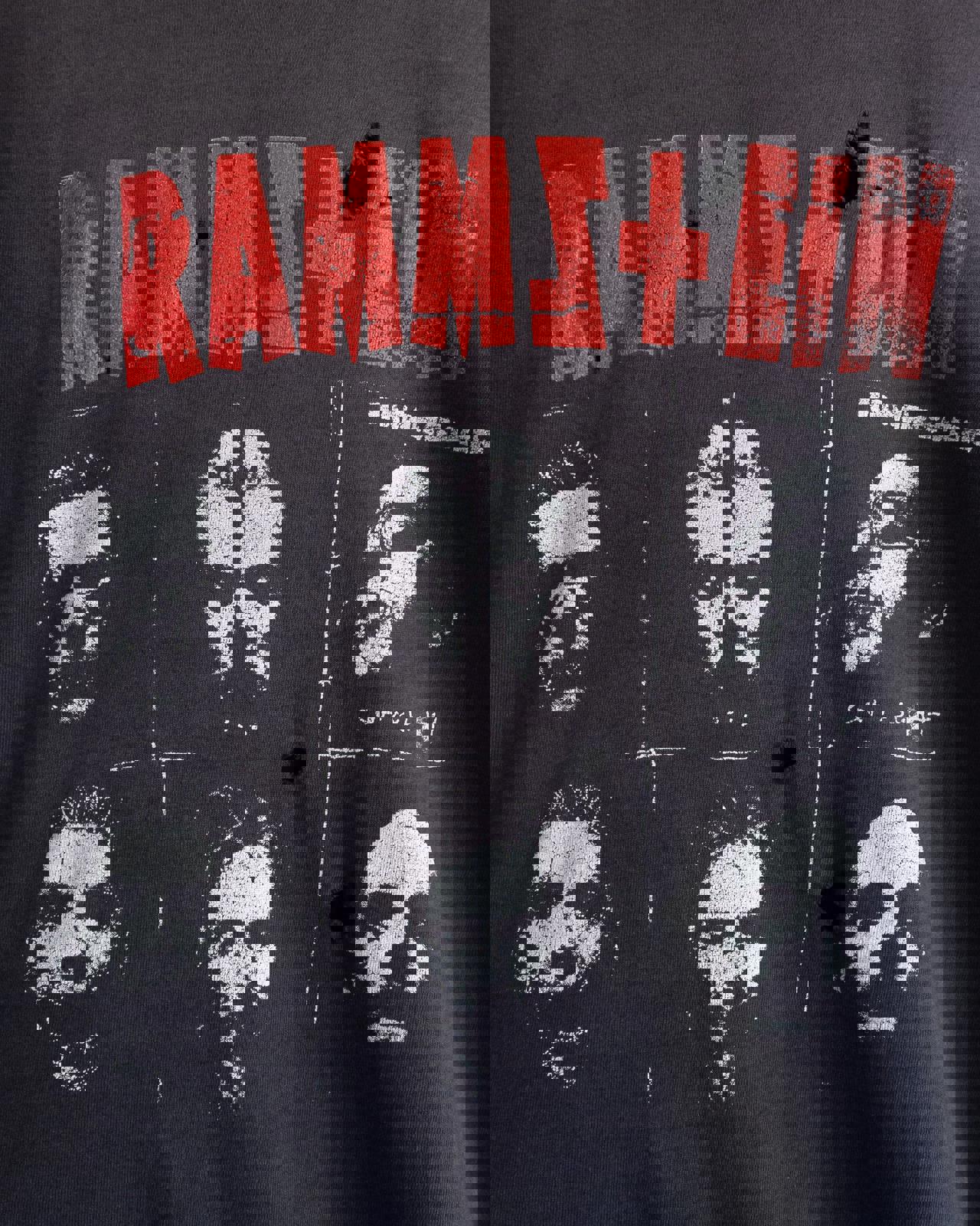 Vintage 90s Rammstein Single Stitch T Shirt Sun Faded Distressed Men's Size L