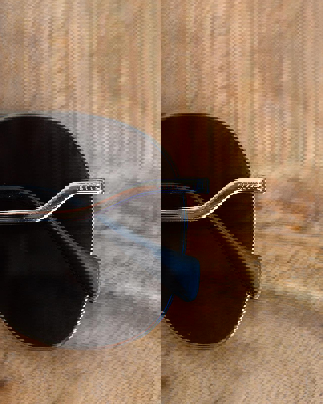Gucci Aviator Sunglasses Silver Black Style GG0969S