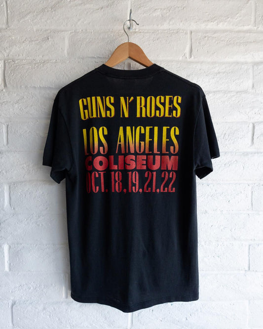 Vintage 80s Guns N Roses Stoned In LA Coliseum Single Stitch T Shirt Men's Size L Made In USA