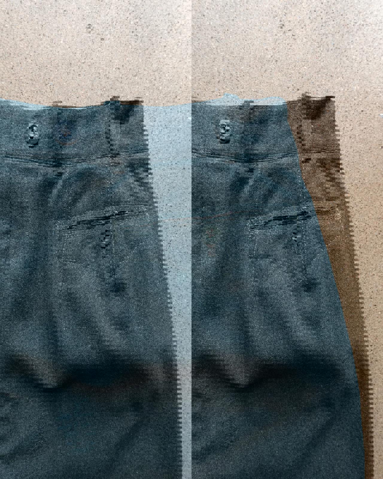 Vintage 50s 60s Swiss Military Wool Trousers Pleated Men's 33x29