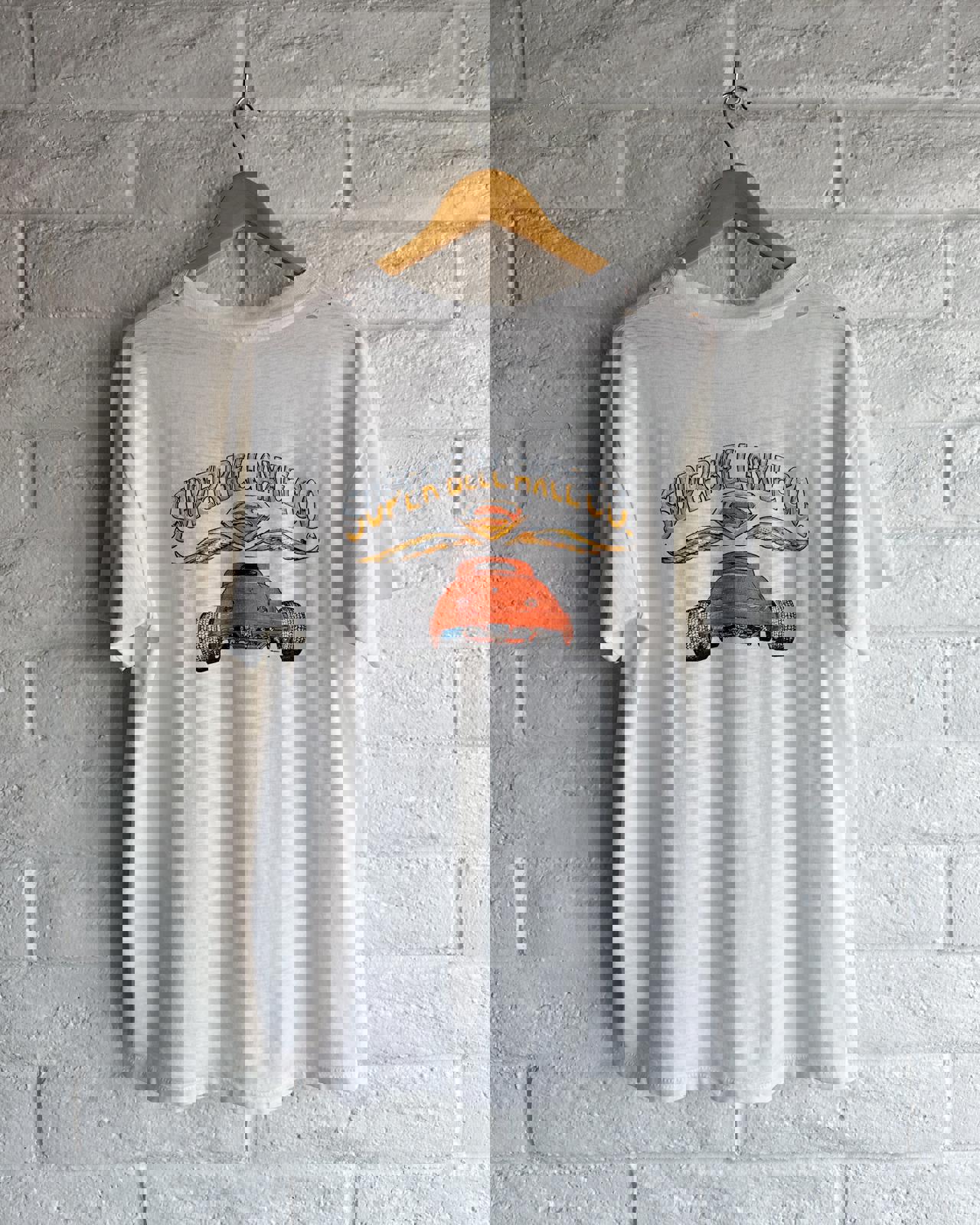 Vintage 80s Super Bell Axle Hot Rod T Shirt Single Stitch Distressed Men's L
