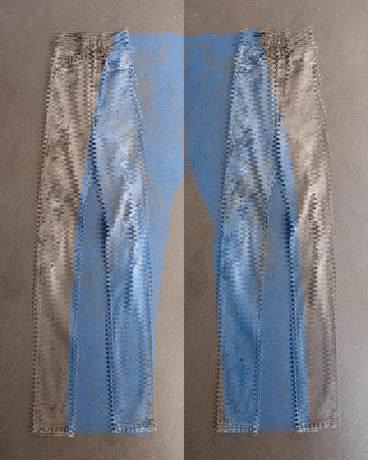 Vintage 90s Levi’s 501xx Jeans Button Fly Paint Distressed Men's Size 31x30 Made In USA