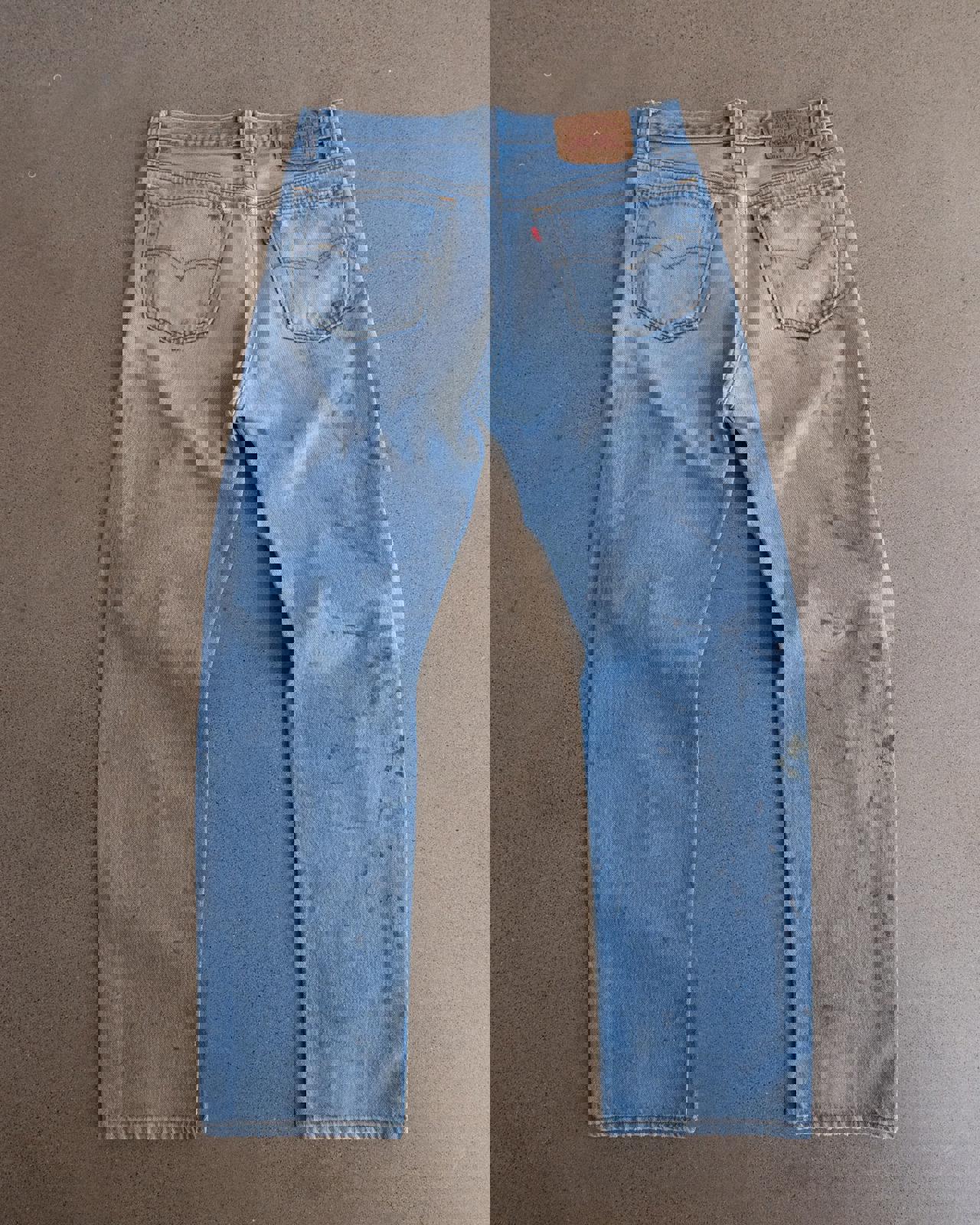 Vintage 90s Levi’s 501xx Jeans Button Fly Paint Distressed Men's Size 31x30 Made In USA