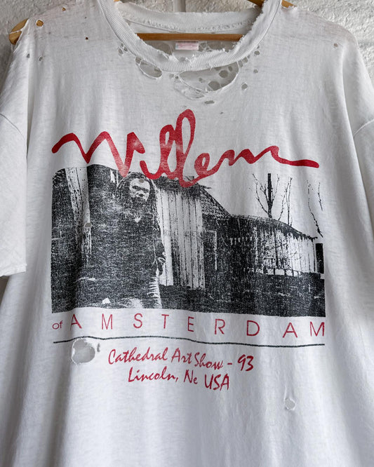 Vintage 90s Willem of Amsterdam Art Show T Shirt Single Stitch Thrashed Threadbare Men's XL
