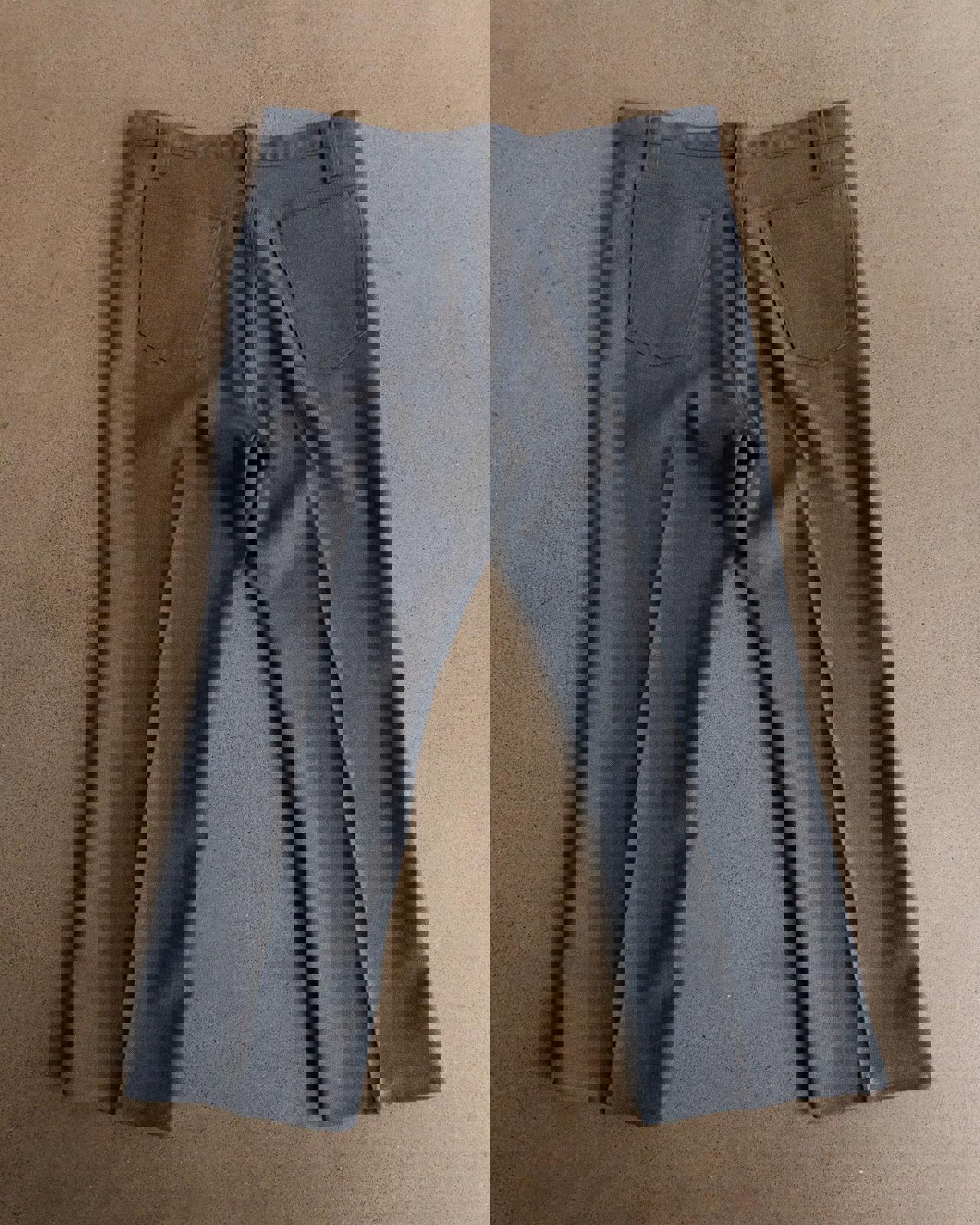 Vintage 70s Levi's 517 Flare Trouser Pants Gray Men's Size 38x28 Scovill Zipper Made In USA
