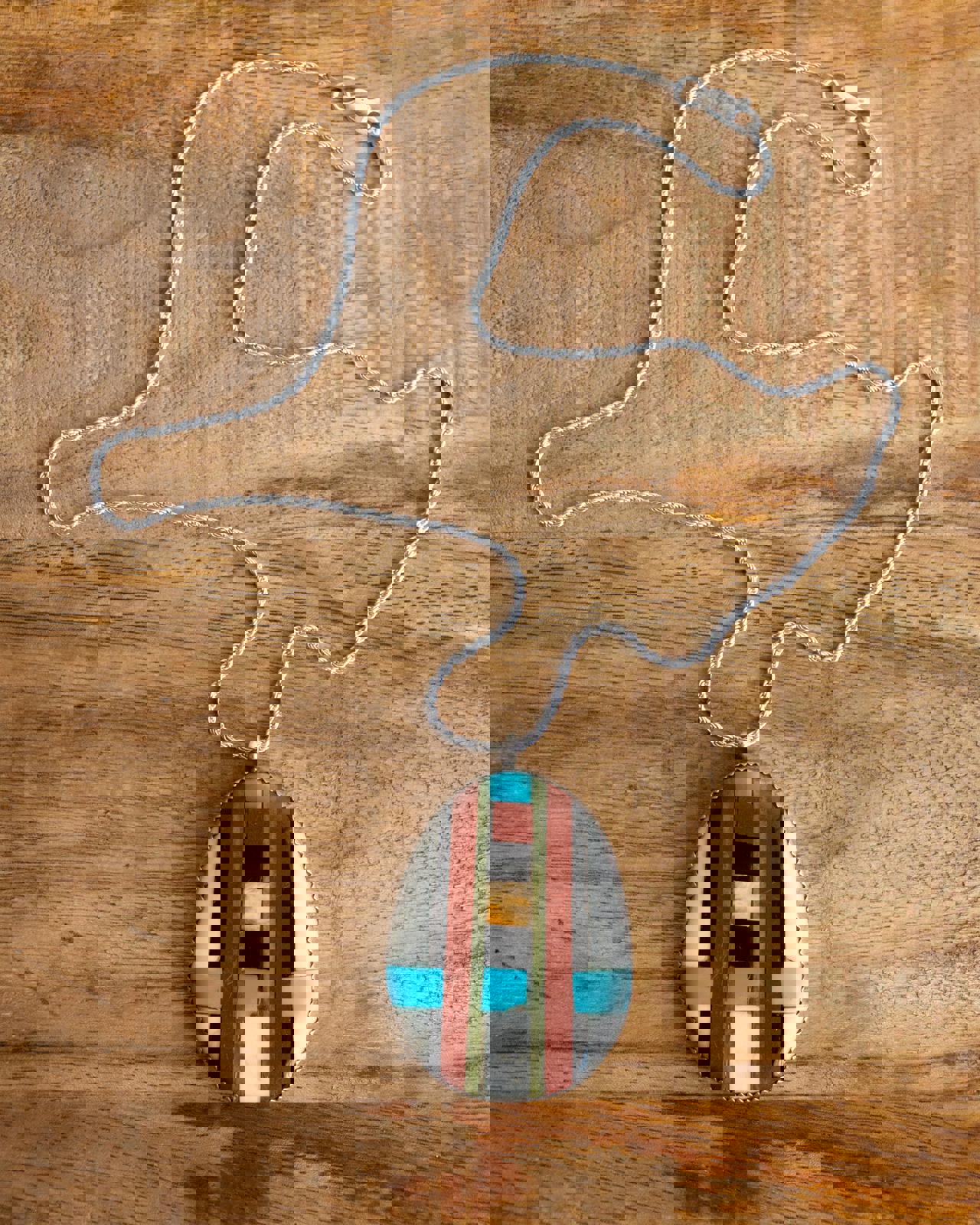 Vintage Native American Navajo Sterling Silver Tremendous Multi Stone Inlay Necklace Signed RT