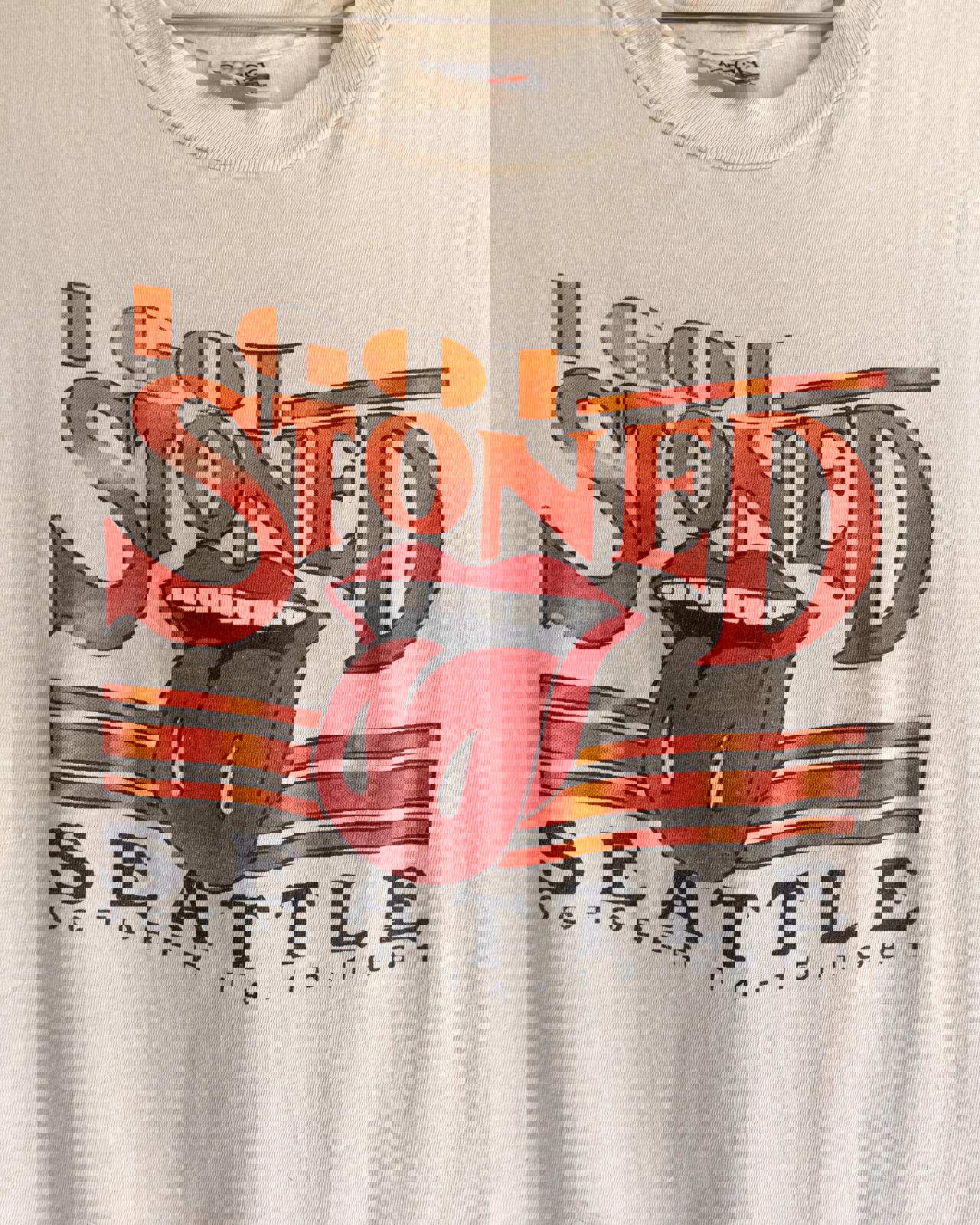 Vintage 80s The Rolling Stones T Shirt I Got Stoned Seattle 1981 Single Stitch Men's Size L Made In USA