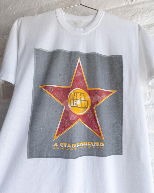Vintage 80s John Lennon Hollywood Star T Shirt Single Stitch Men's Size L Made in USA
