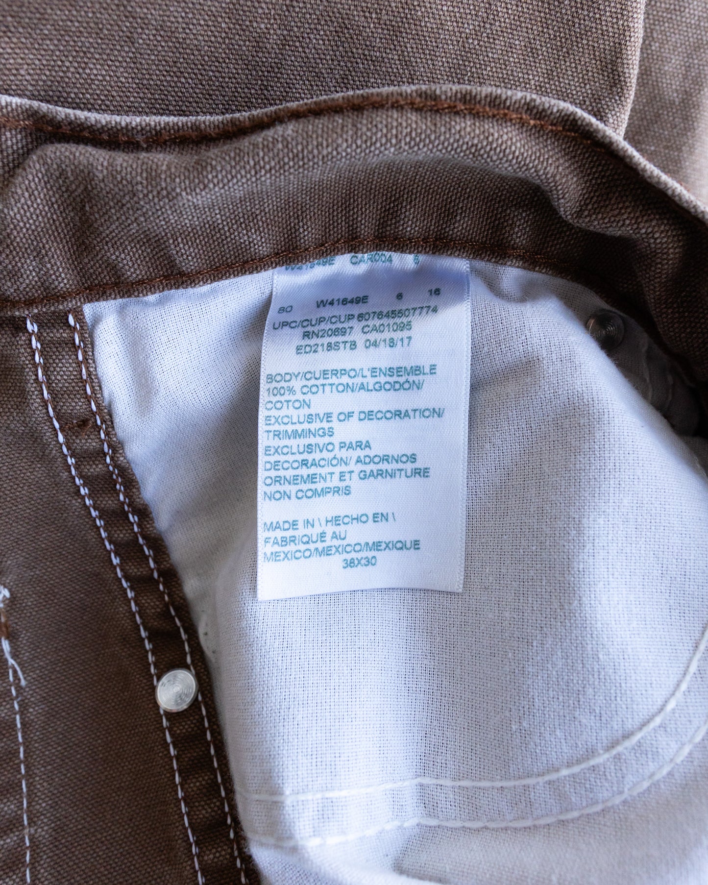 Vintage Dickies Carpenter Pants Y2K Baggy Workwear Men's 39x30 Brown