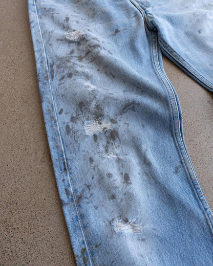 Vintage 90s Levi’s 501xx Jeans Button Fly Paint Distressed Men's Size 31x30 Made In USA