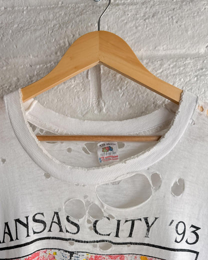 Vintage Kansas City '93 Science Teachers Association Robert Azank Fractal Art T Shirt Single Stitch Thrashed Men's 2XL