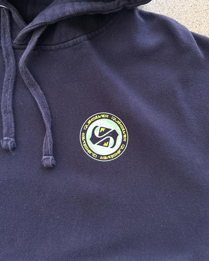 Vintage Quiksilver Hoodie Men's XL Y2K Surf Style Skater Grunge Sleeve Hit