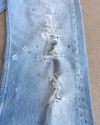 Vintage 90s Levi’s 501xx Jeans Button Fly Paint Distressed Men's Size 31x30 Made In USA