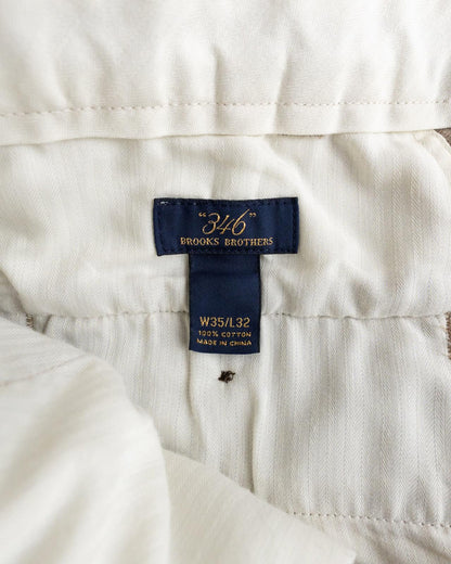 Brooks Brothers 346 Pants Pleated & Cuffed Men's Size 34x28 Khaki Tan