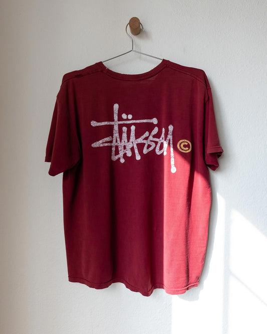 Vintage Stussy T Shirt Y2K Skater Faded Distressed Thrashed Men's Size XL