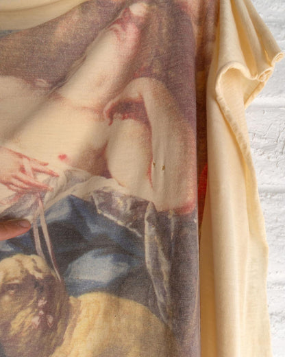 Vintage 90s Vivienne Westwood Shepherd Watching Shepherdess Wool T Shirt Size L/XL