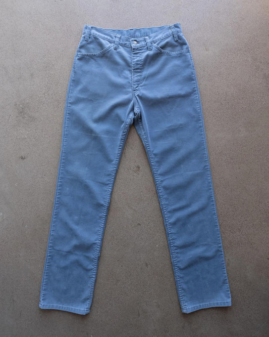 Vintage 70s Levi's 505 Corduroy Pants Baby Blue Made In USA Talon Zipper Men's Size 32x34
