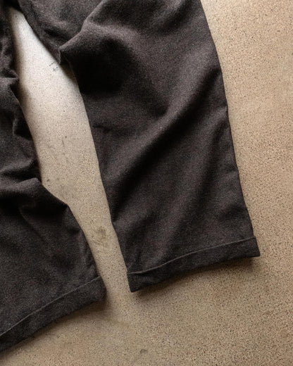 Vintage Brown Pleated Cuffed Wool Trouser Pants Straight Leg 100% Pure Wool Men's 37x29
