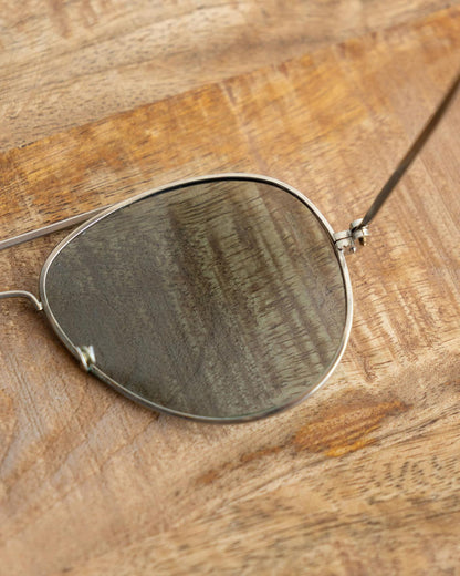 Vintage 70s 80s Lorillard Aviator Sunglasses Silver