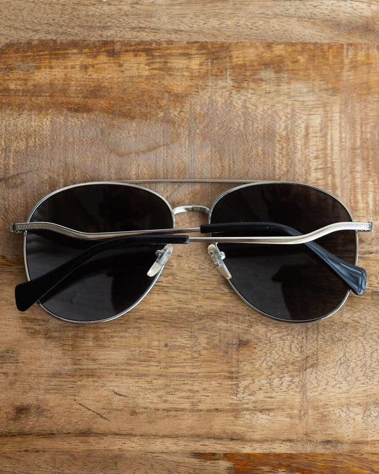 Gucci Aviator Sunglasses Silver Black Style GG0969S