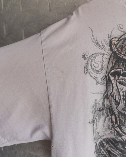 Vintage Miami Ink T Shirt Y2K Tattoo Skull Wings Men's Size XL