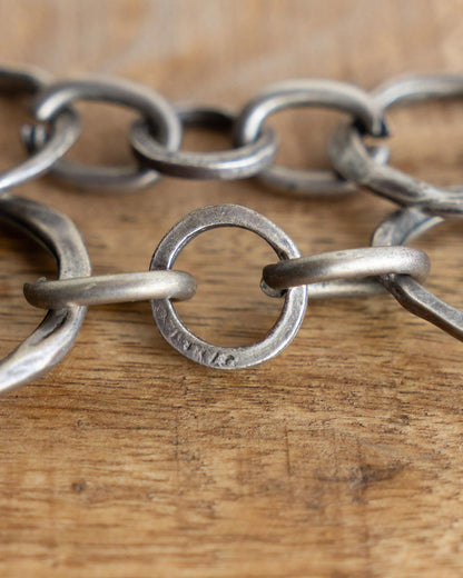 Vintage Silver Plated Brutalist Ring Necklace