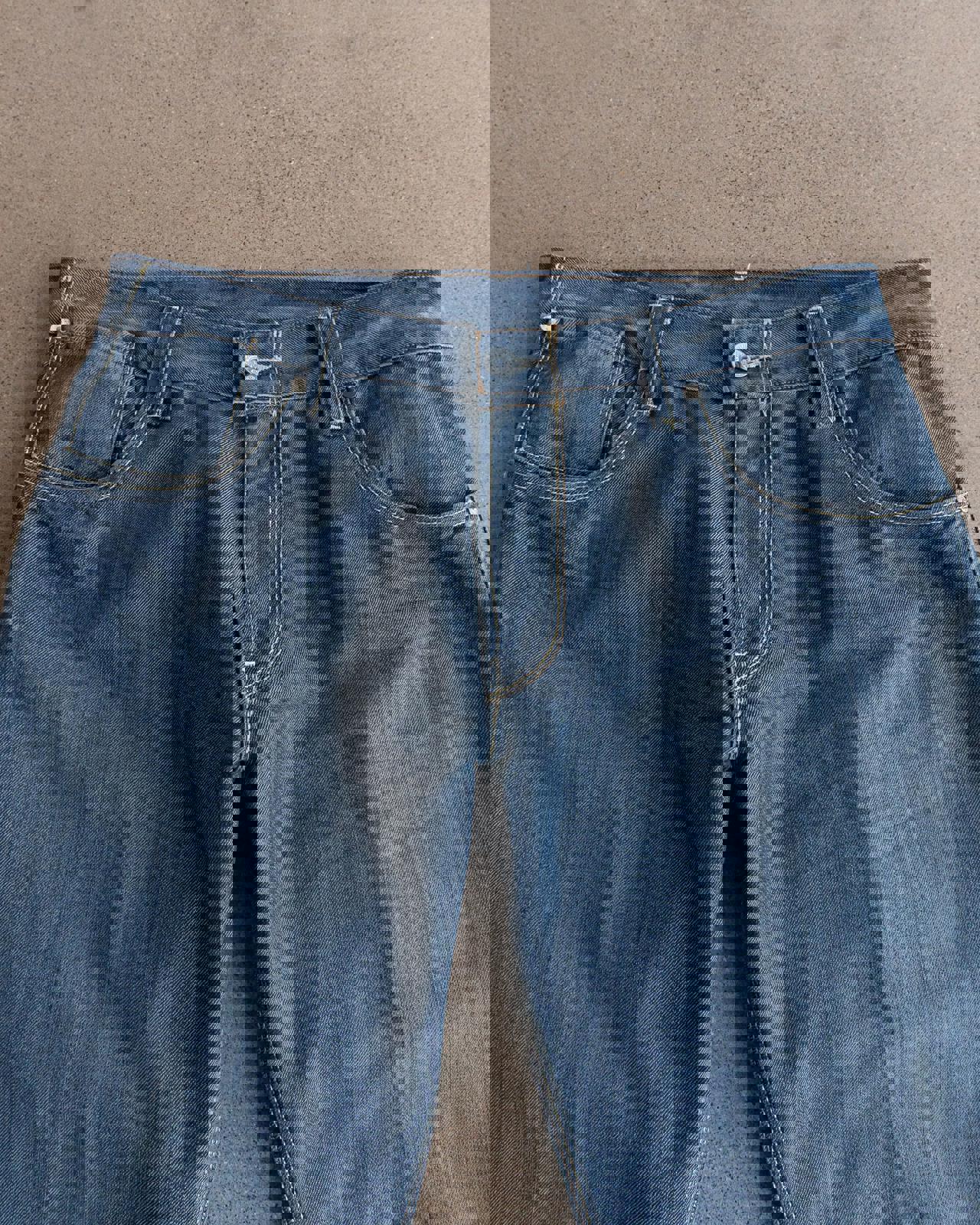 Vintage Levi's 514 Jeans Y2K Slim Straight Raw Wash Denim Men's Size 35x34