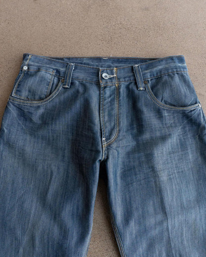 Vintage Levi's 514 Jeans Y2K Slim Straight Raw Wash Denim Men's Size 35x34