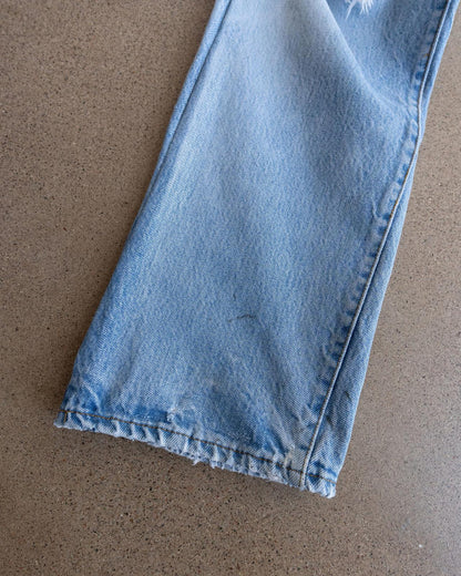 Vintage 70s 80s Levi's 501 Jeans Redline Selvedge Denim Men's Size 33x31 Kurt Cobain Distressed Light Wash