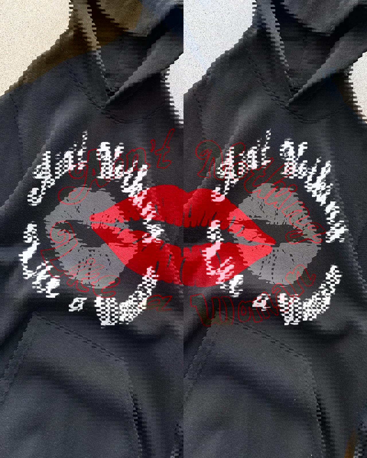 Simple Gospel Ain't Nothing Like A Woman Hoodie Black Size Small Justin Bieber