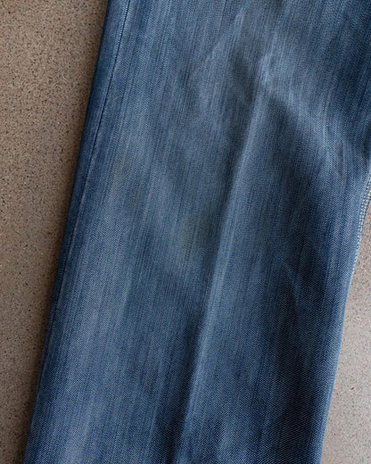 Vintage Levi's 514 Jeans Y2K Slim Straight Raw Wash Denim Men's Size 35x34