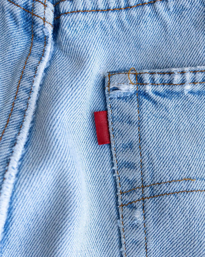 Vintage 70s 80s Levi's 501 Jeans Redline Selvedge Denim Men's Size 33x31 Kurt Cobain Distressed Light Wash