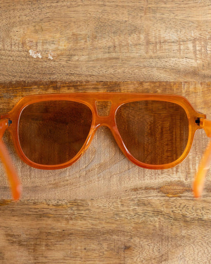 Retro 80s Style Aviator Sunglasses Orange Punk
